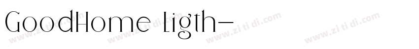 GoodHome Ligth字体转换